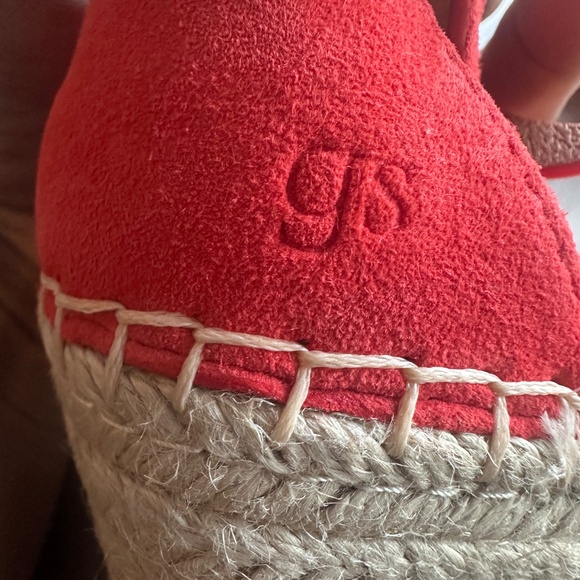 Gentle Souls by Kenneth Cole Red Suede Espadrille Wedge Sandals – Size 8M – NEW - Picture 4 of 8